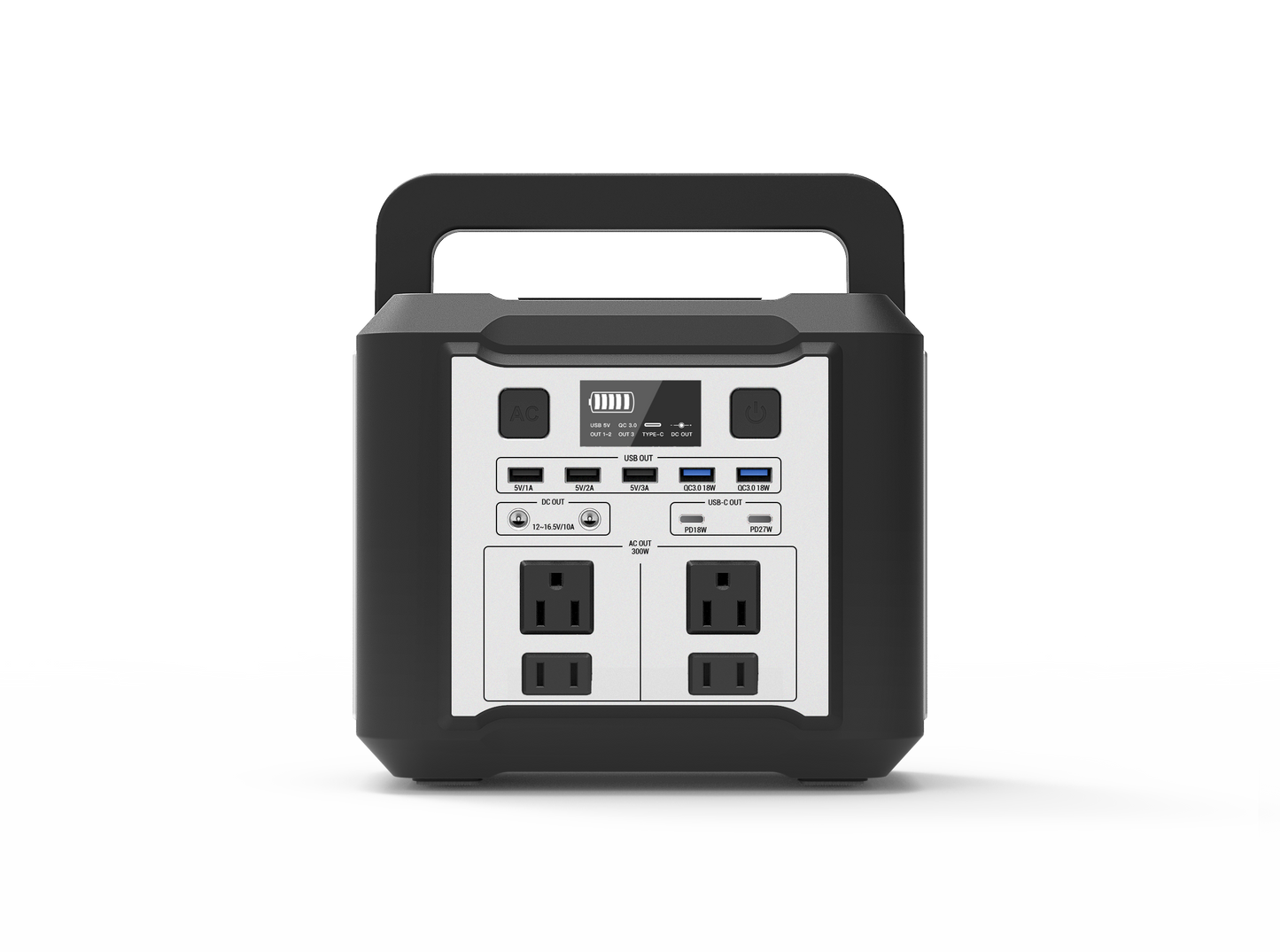 300W Portable Energy Storage Lithium Battery AC 110V 220V Outdoor USB Backup Solar Generator Home Power Station For Camping